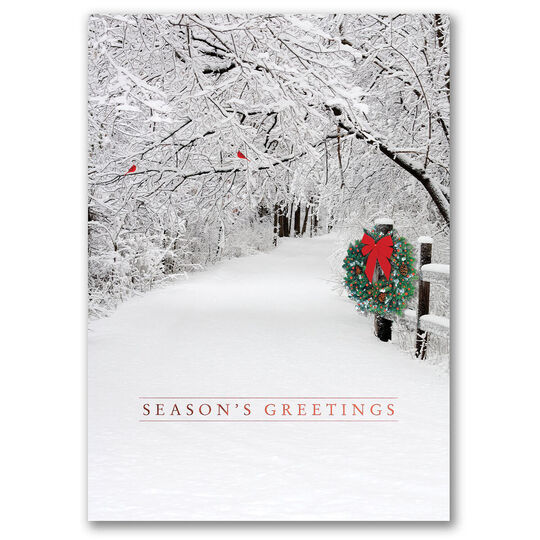 Snowy Lane Folded Holiday Cards